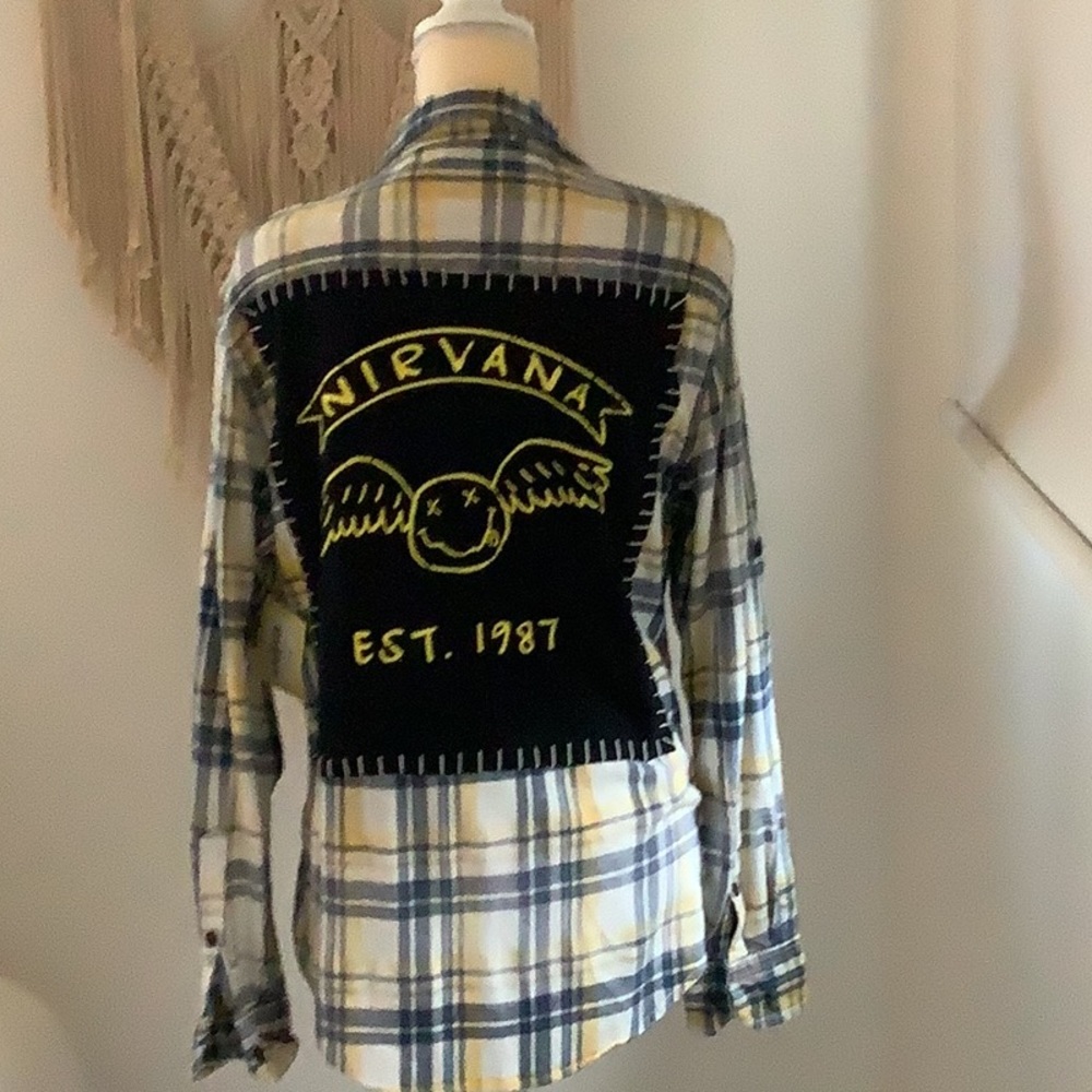 Flannel nirvana shirt super cool NWT